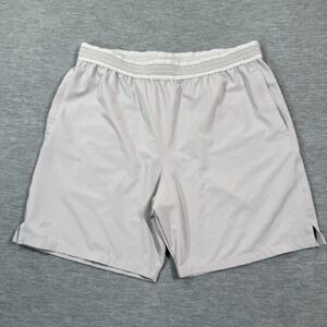 Fabletics Shorts Men‎ L Gray Athletic Lightweight Elastic Waist Gym Training